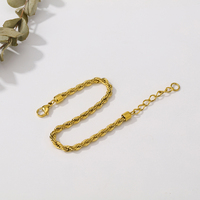 Bijoux fantaisie chaînes personnalisées en acier inoxydable or argent couleur serpent torsadé ovale chaîne liée Bracelet