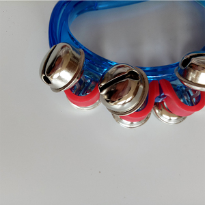 Jingle-muñequera con campanas de Metal y plata para niños, Juguete Musical colorido, instrumentos musicales para guardería - Product Image 6