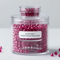 Perles de résine époxy YAXI P501 de qualité supérieure, 4 mm, facettées rubis, effet miroir, double pointe, lâches, durables, écologiques, pour vêtements