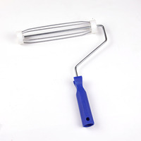 Cadre de rouleau à peinture industriel et DIY de haute qualité, fourni directement par l'usine, avec poignée en plastique bleue rechargeable