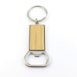Porte-clés décapsuleurs rotatifs créatifs en bambou, vierges, en bois, pour gravure et artisanat DIY - Product Image 2