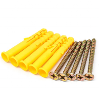 Ancrage d'expansion de colonne de tuyau Ancrage mural en plastique jaune M6-M20 vis taraudeuse Bouchon mural en nylon