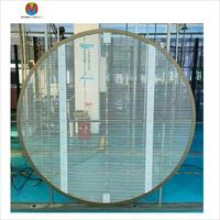 Écran vidéo d'intérieur HD Full Color Super Slim Window Transparent Glass P3.91 Round Circle 1000*500mm LED Display