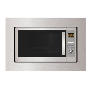 Household Built-in <b>Microwave</b> Oven Glass 27L Appearance 592mm Wide Customized Logo Stainless Steel Gray Push Button Door - Product Image 1