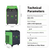 Máquina de Limpieza de Carbono HHO 300L/h con Salida de Gas Ajustable de Grado Industrial para Varios Modelos de Motor de Vehículos