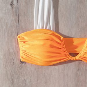 Conjunto de Bikini Metálico de 2 Piezas, Sedoso y Lujoso, Traje de Baño Brillante Personalizado para Mujer, Bikini de Playa - Product Image 2