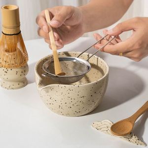 Luxury Speckled Ceramic Bowl With Bamboo Whisk-Durable Heat-Resisting <b>Matcha</b> <b>Set</b> Home Decor Daily <b>Tea</b> Rituals - Product Image 4