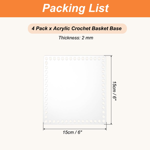 Cesta Redonda de Acrílico con Fondo de 5-22 cm, Láminas de Plástico para Bordado y Manualidades con Hilo - Product Image 2