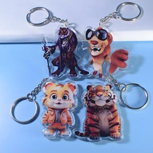 HanXin Custom Прозрачный кристаллический прозрачный акриловый брелок из эпоксидной смолы с индивидуальным принтом, дешевый гравированный акриловый Шарм
