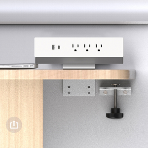 Multiprise électrique UL certifiée <span class=keywords><strong>pour</strong></span> bureau américain, montage sur <span class=keywords><strong>pince</strong></span>, 3 prises CA et 2 ports USB - Product Image 3