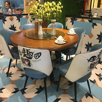 Meubles commerciaux bleus antiques de Style Oriental, Table et banquet en bois de Restaurant