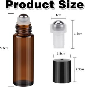 5ml 10ml Cosmetic Packaging Rose Gold Roll on <b>Bottle</b> Essential Oil <b>Pink</b> Glass Roller Perfume <b>Bottle</b> - Product Image 2
