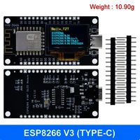 Placa de Desarrollo NodeMCU ESP8266 con Pantalla de Diodo Emisor de Luz Orgánica de 0.96 Pulgadas, Módulo Wifi CH340G MICRO/TYPE-C