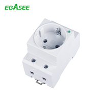 Prise électrique sur rail DIN, prise britannique, style allemand/européen, norme EBSA3, prises modulaires et interrupteurs électriques