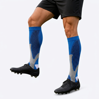 Chaussettes de compression montantes en maille ventilée avec soutien de mollet pour le marathon, le basketball et l'entraînement en extérieur