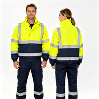 Veste de travail imperméable et chaude rembourrée en Oxford 300D, haute visibilité, pour la construction, les mines, vêtements de travail réfléchissants, veste de sécurité