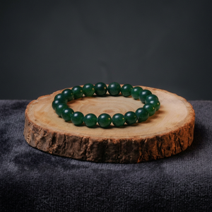 Natural Green Aventurine <b>Crystal</b> Ball-Shaped Beaded Trendy Anniversary <b>Bracelet</b> Stretch Jewelry <b>for</b> Men and <b>Women</b> - Product Image 4