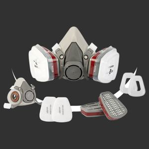 Masque anti-poussière spécial 6200 pour peinture en aérosol, ensemble de masque à gaz demi-visage avec protection oculaire pour l'industrie chimique - Product Image 3