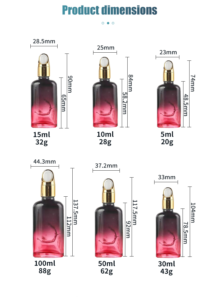 UV Matte Purple Boston Round Dropper Bottles 0.5Oz 1Oz 2Oz 4Oz