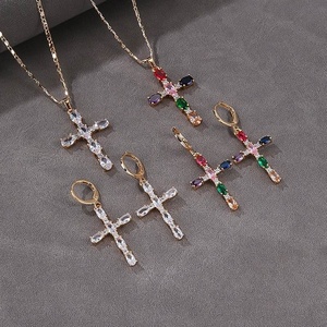 ชุดเครื่องประดับแฟชั่นขายส่ง Bijouterie Joyeria Bisuterias Oro ต่างหูและสร้อยคอสำหรับผู้หญิง - Product Image 2