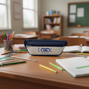 Mnj Cool Pencil Case Navy Blue With Zipper Closure 1 Pc - Product Image 2