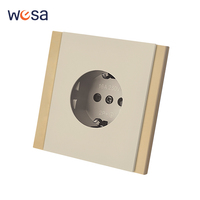 Enchufe de Pared WESA 16A, 1 Tomacorriente, Estándar Europeo Schuko, Diseño Moderno y Lujoso