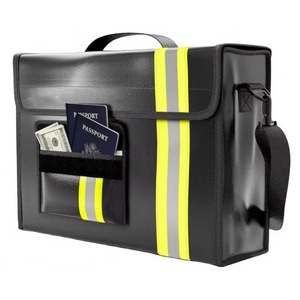 Sacoche ignifuge et étanche pour documents BSCI, 17 x 12 x 5 pouces, avec étui portefeuille, pour la protection des pompiers - Product Image 1