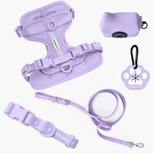 Nieuwe Aankomst Outdoor Wandeltraining Verstelbare Gesp Duurzame Bijtbestendige Waterdichte PVC Hondentuig en Leiband Set - Product Image 1