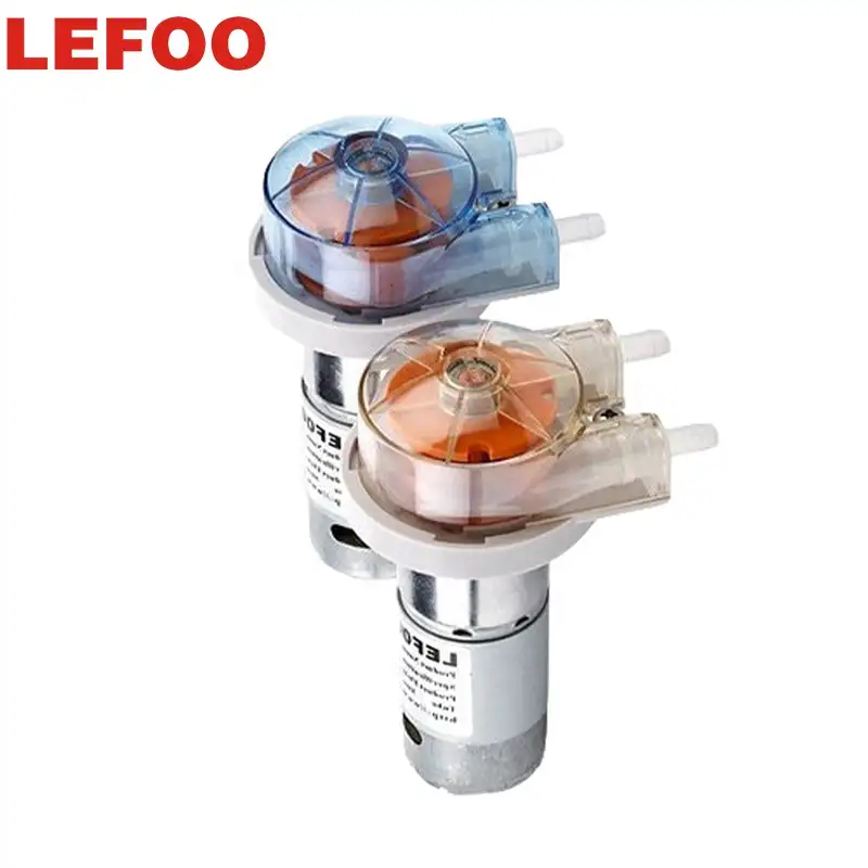 Pompa dosatrice peristaltica piccola LEFOO 12V 24V con motore a corrente continua per l'industria alimentare e delle bevande