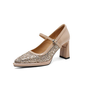 Escarpins élégants Cialisa pour femme, style patchwork, nouvelle collection printemps 2026, sexy, à bout pointu, avec bride à boucle, talons hauts, chaussures Mary Jane pour femme - Product Image 5