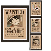 Prêt à Expédier Affiche 3D en Plastique Personnalisé Lenticulaire 3D Flip en Plastique Art Mural Image de Wanted Luffy