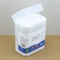 200 pièces papier bâton bébé coton bourgeons avec cuillère extrémités Premium bio spirale fin cotons-tiges pour bébé