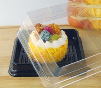 MorSun – boîte à Cupcake à fond en plastique doré, support noir, boîte à muffins, boulangerie, magasin de gâteaux, vente, utilisation boîte à fond plat, 100g