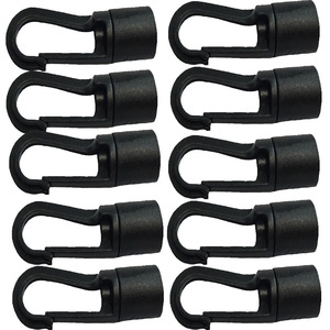Black Plastic <b>Hook</b> Clips 10 Pack Heavy Duty Garage Storage <b>Tools</b> Round Shape <b>Hook</b> Type Wall Mounting <b>Hooks</b> Rails - Product Image 4