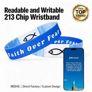 Bracelet intelligent NFC Little <span class=keywords><strong>Fish</strong></span> Bible, en polyester, avec puce 213, transfert thermique, lisible et inscriptible - Product Image 1