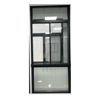 Fenêtre en aluminium Prima, moderne et fonctionnelle pour la construction de maisons, avec double vitrage, style combiné à battant et fixe