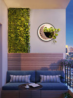 Support de fleurs en forme de lune, éclairage mural LED solaire pour jardin, IP65 étanche, en acier inoxydable, avec garantie de 2 ans