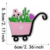 Mignon Printemps Fleur Oiseau Abeille Parapluie Papillon Fer sur Patchs Brodés pour Vêtements Sac Décoration