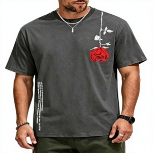 Custom OEM Logo Oversized Boxy Fit <b>Men's</b> T-Shirt High Quality 100% Cotton Loose Breathable Quick Dry Streetwear Hip Hop Style - Product Image 4