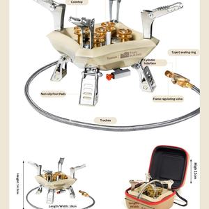 Réchaud à gaz portable Tuocun Dingfeng, simple, à flamme haute, coupe-vent, manuel, haute puissance, <span class=keywords><strong>pour</strong></span> le voyage et l'extérieur, avec dispositif d'allumage au <span class=keywords><strong>butane</strong></span> - Product Image 3