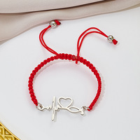 Bracelet en acier inoxydable plaqué or 18 carats, bracelet tressé, bracelet en corde, stéthoscope, bracelet ECG pour couple, cadeau