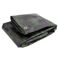 Bâche camouflage brillante enduite de PE 200 g/m² imperméable résistante aux UV pour camping, chasse et auvent extérieur robuste