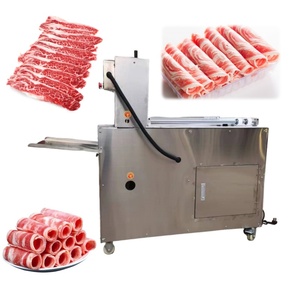 Precio Más Bajo 	 Rollo de Carne de Cordero Cortada a Máquina 	 Cortadora de carne de res continua 	 Rebanadora Industrial de Carne de Res, Cordero, Cerdo y Pollo - Product Image 6