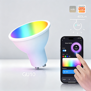 หลอดไฟ LED อัจฉริยะ CCTRGB รุ่น Gu10 AC 5W รองรับ Alexa และ Google Assistant สำหรับควบคุมการหรี่แสง วัสดุพลาสติก - Product Image 1