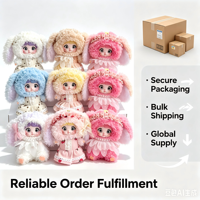 Porte-clés en peluche Kawaii avec yeux rotatifs et jupe en dentelle, breloque de sac en coton, rembourrage en coton PP, unisexe