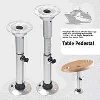 Pied de table réglable pour camping-car, en aluminium télescopique, base de table amovible pour caravane, camping-car, bateau