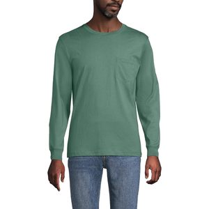 Camiseta de Manga Larga Super-T para Hombre FOXA con Bolsillo, 100% Algodón Jersey - Product Image 1