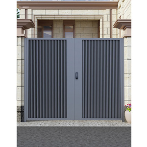 Portail automatique moderne simple en acier métallique à double battant en <span class=keywords><strong>fer</strong></span> <span class=keywords><strong>forgé</strong></span>, petit modèle, dernier modèle - Product Image 3