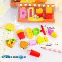 Penghapus gaya makanan kartun kreatif penghapus pensil Mini penghapus pensil siswa
