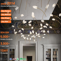 Lampes suspendues en verre en forme de fleur, best-sellers, salon, chambre à coucher, installation facile, lustre LED
